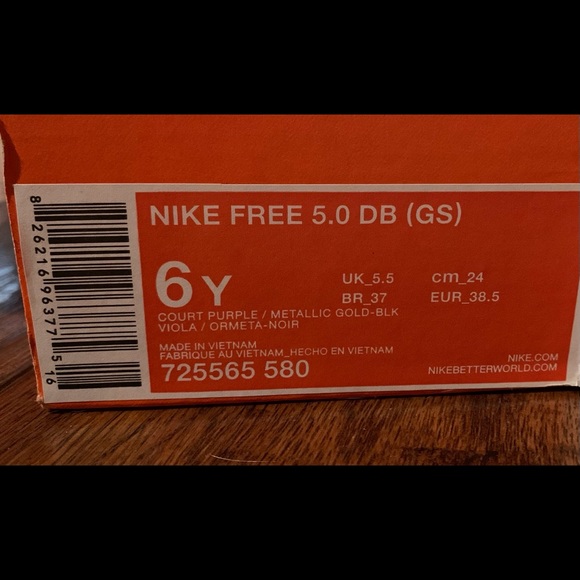 NIKE FREE TRAINER 5.0 DB "Tim Haarmann" SIZE 6Y - Picture 5 of 5